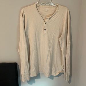 J. Crew Henley Light Yellow Large